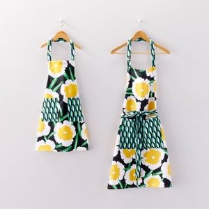 NWT Arrow Geo Green/Yellow Poppy Adult & Kid Cooking Apron - DVF for Target